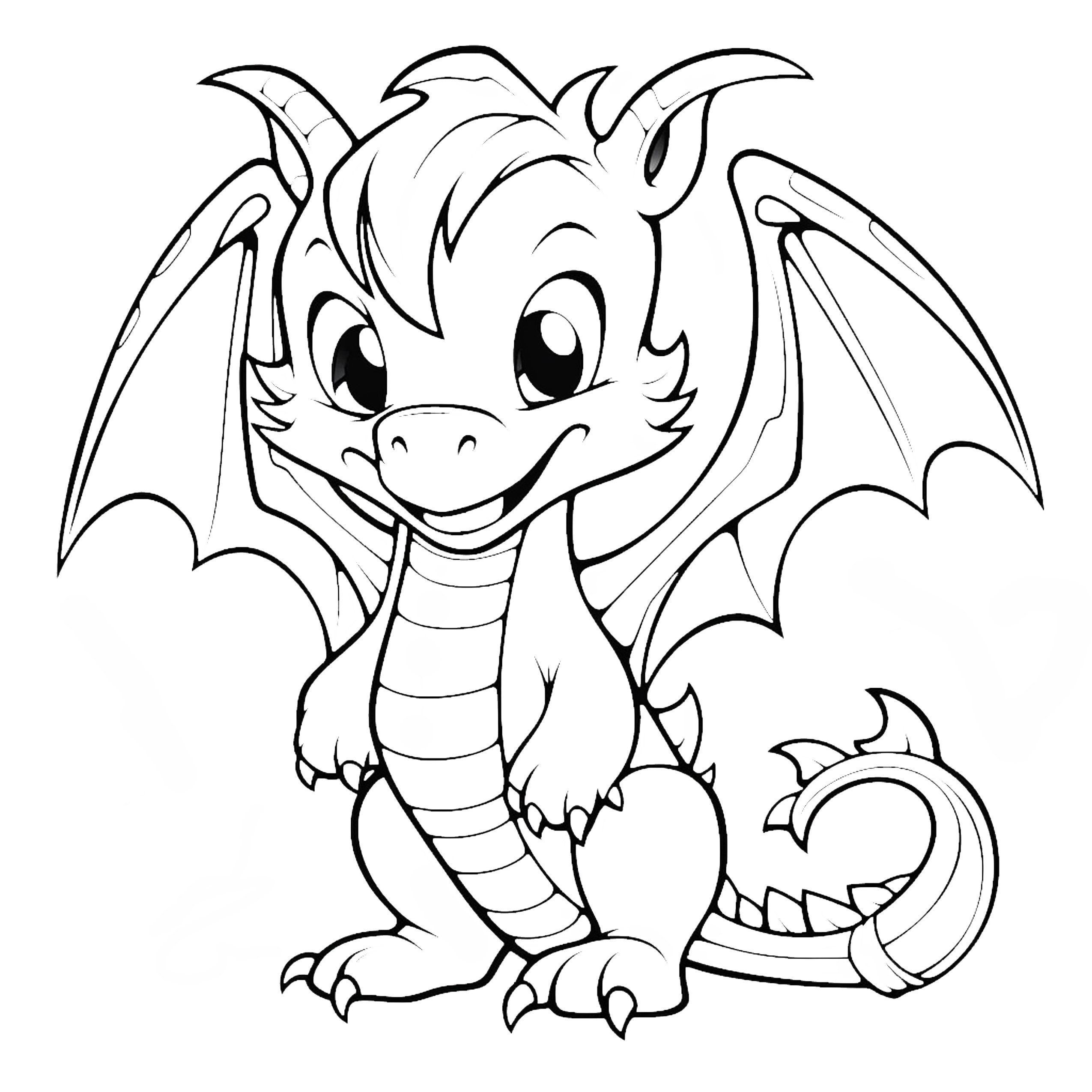 41 Cute Playful Baby Dragons Fun and Magical Coloring Book Pages for ...