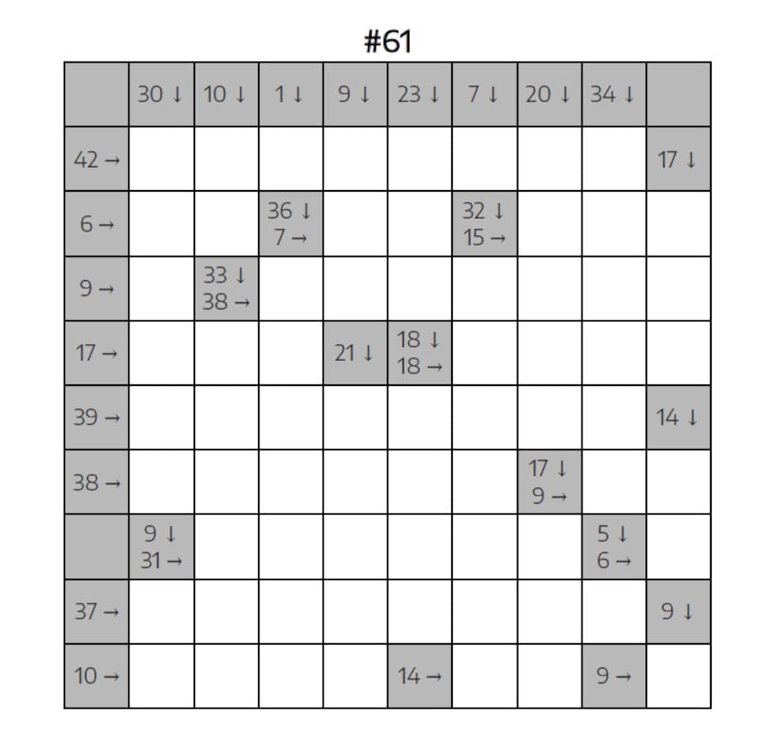 150 Printable 5 x 8 Kakuro Sudoku Puzzles with Solutions Etsy