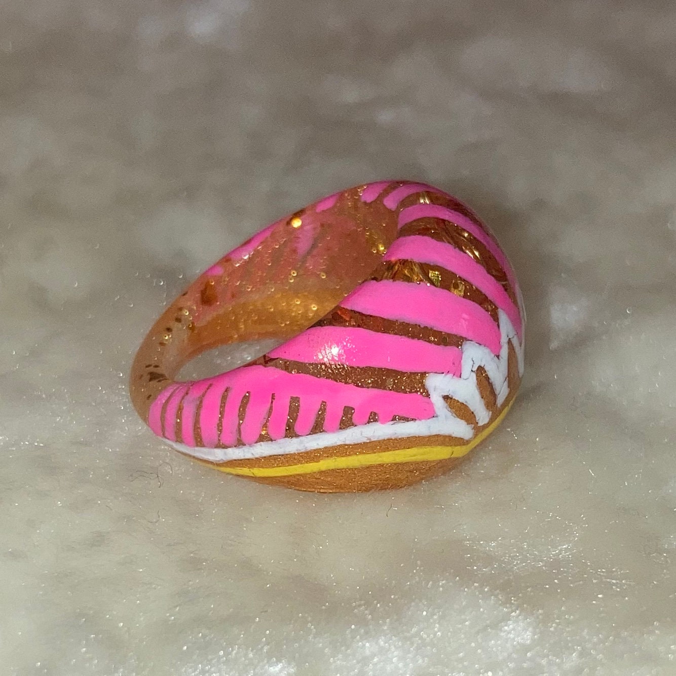 Customized Resin Jelly Ring Etsy