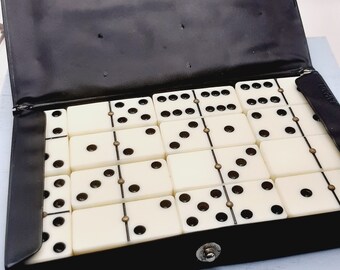 Vintage-Set Dominos... Original Aufbewahrungsbox... 'Double Six'