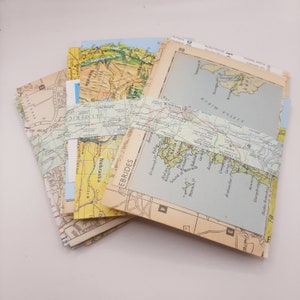 50x MINI Vintage Map Bundle... Paper Ephemera... Junk Journal... Collage Pack... A6 Papers
