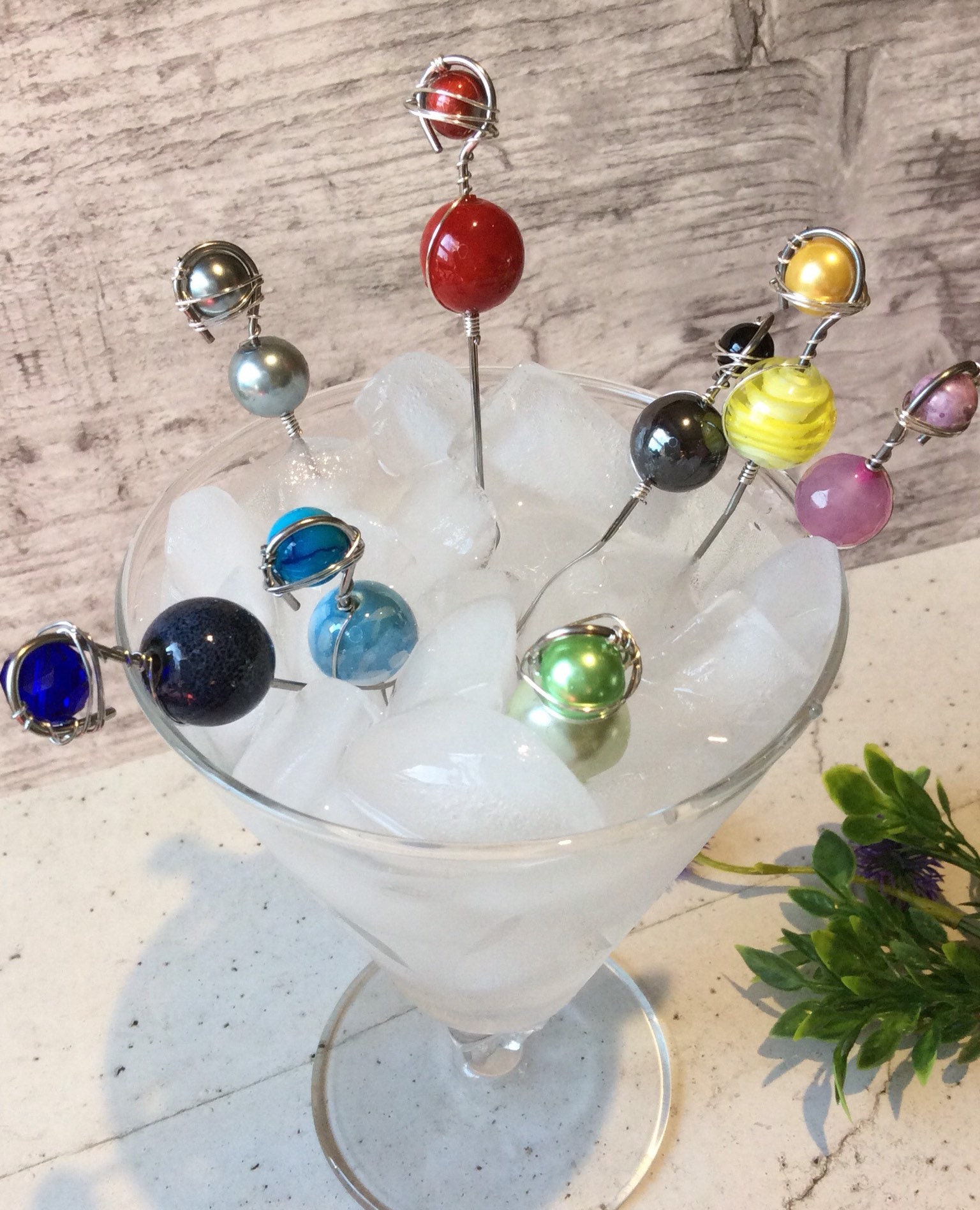 100pcs 12cm Cocktail Picks Creative Handmade Scissors Shaped Wine