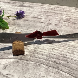 Vintage silver plate spreader hand stamped  *We’re Cheddar Together* Butter jam cheese board knife hostess gift party charcuterie holiday