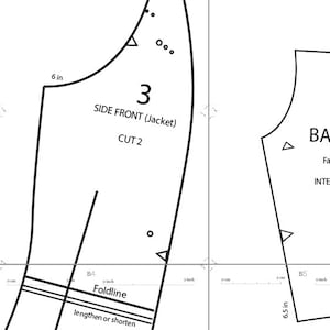 Blazer Jacket Sewing Pattern PDF Digital Download W/detailed ...