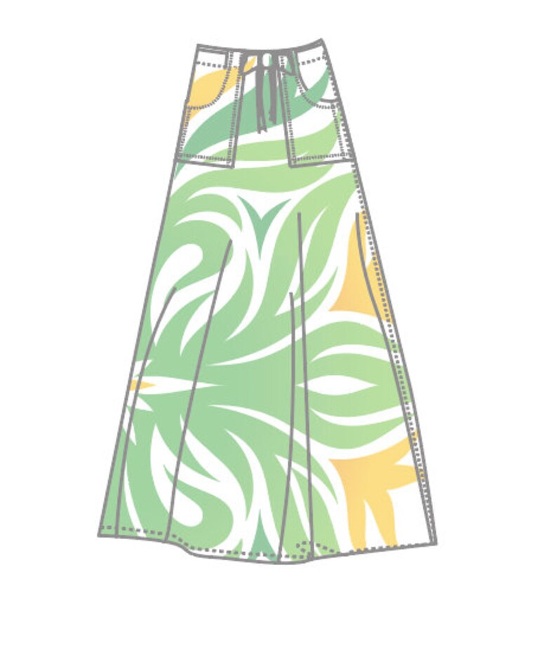 Aline Wrap Skirt Digital Sewing Pattern PDF Instant Download Etsy