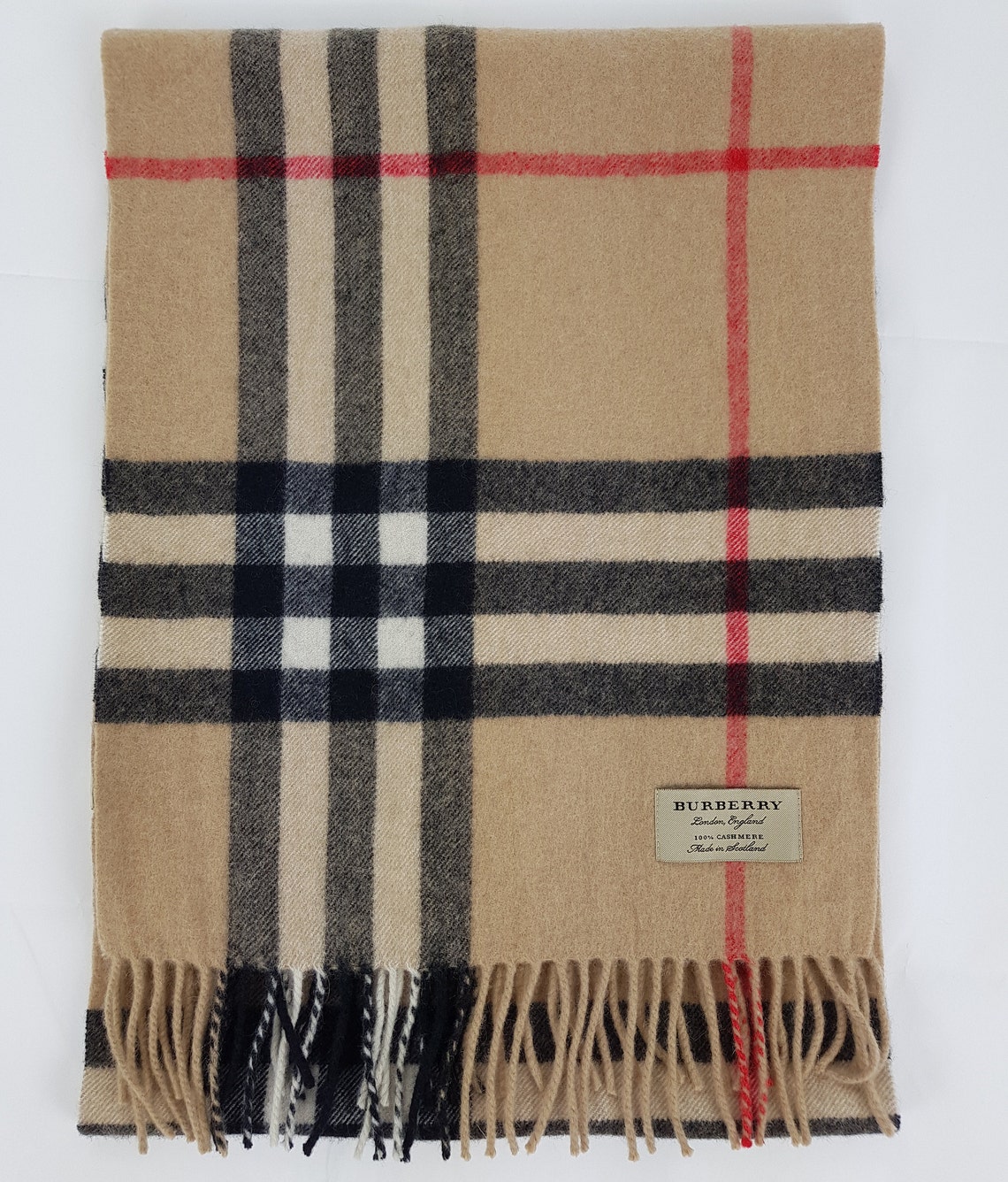 Burberry Cashmere giant check Scarf very good condition | Etsy