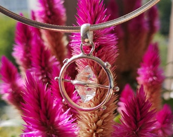 Starborn Herkimer Diamond Spinner/Time Turner Pendant 925 Sterling Silver