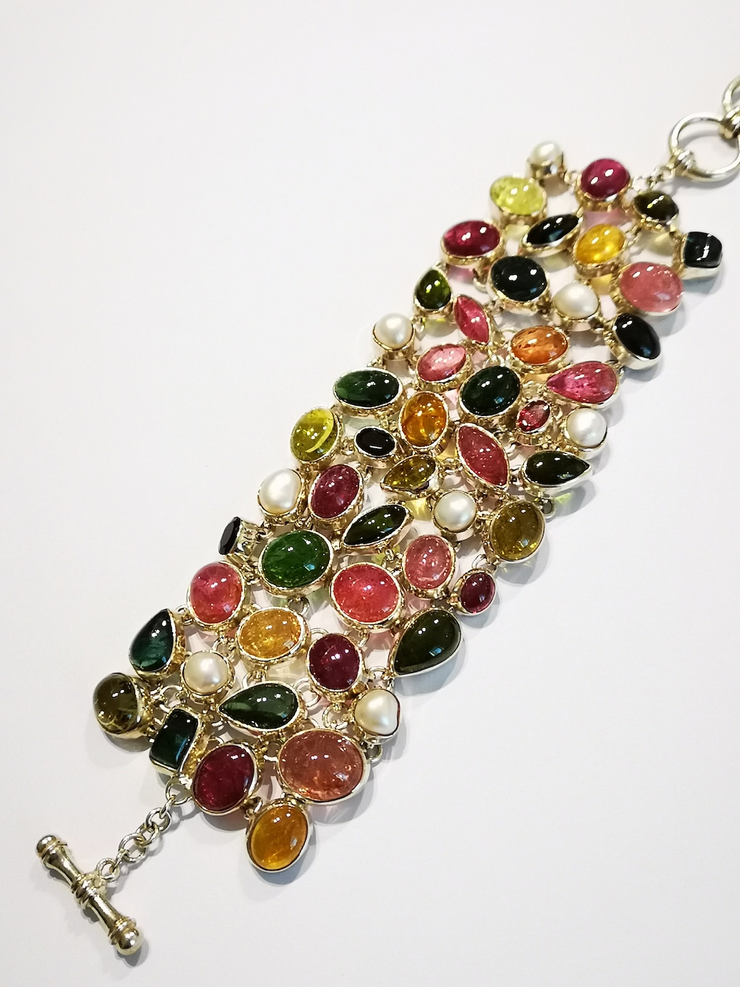 Starborn Handcrafted Tourmaline Bracelet 925 Sterling Silver Etsy