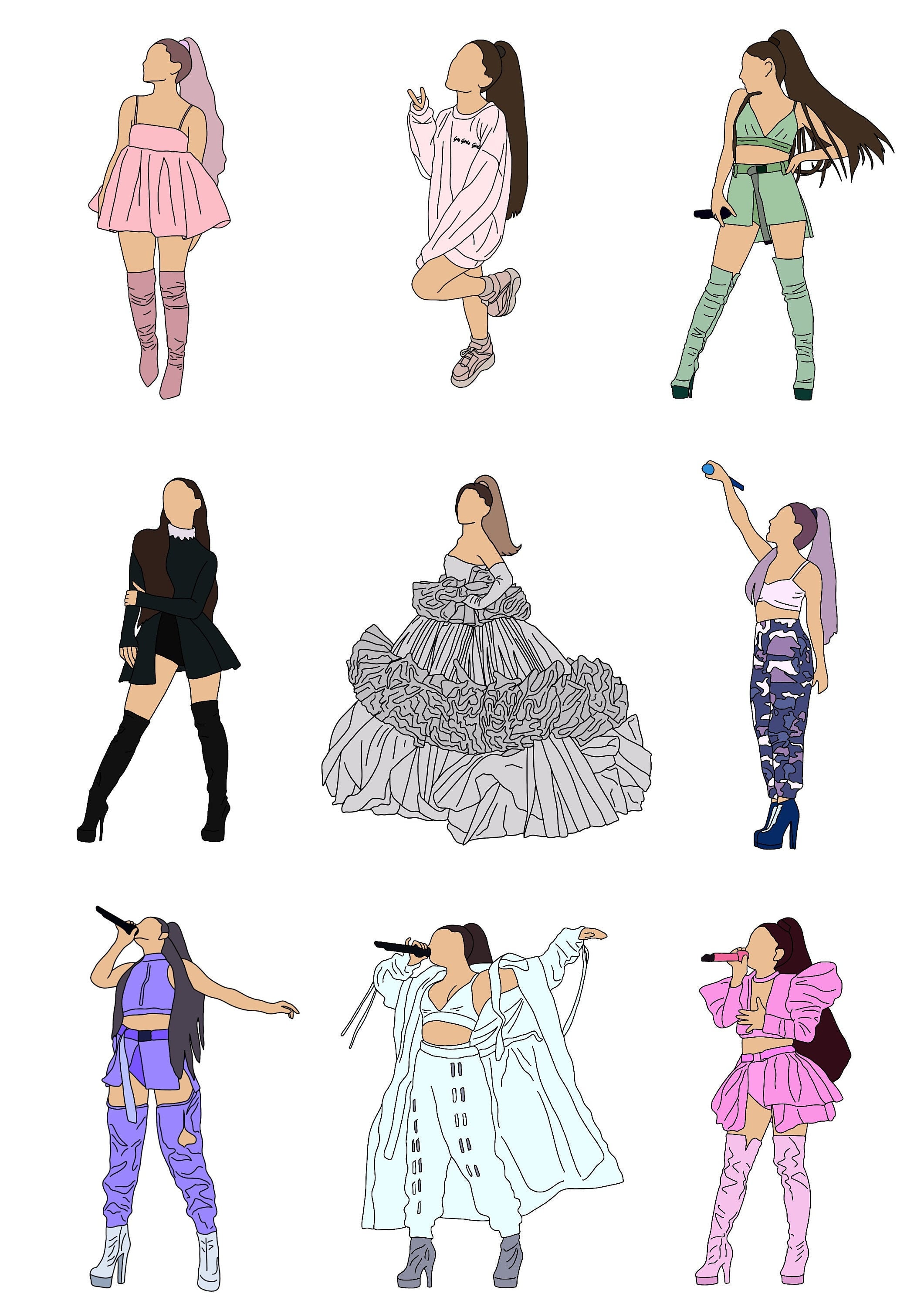 Ariana Grande Outfit Print Etsy