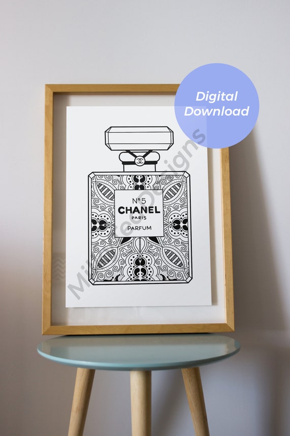 Chanel Perfume Bottle Digital Download unique print | Etsy
