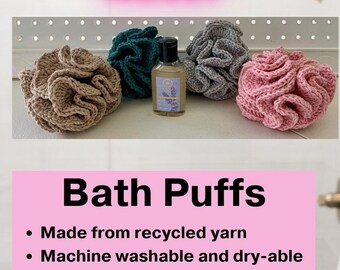 Bath Puff - made from recycled yarn - Loofah