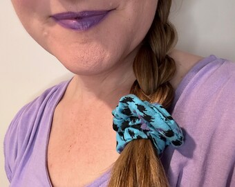 Scrunchies made from reclaimed fabrics