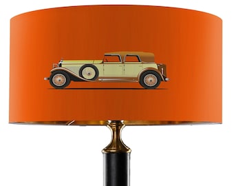 Lampshade with oldsmobile
