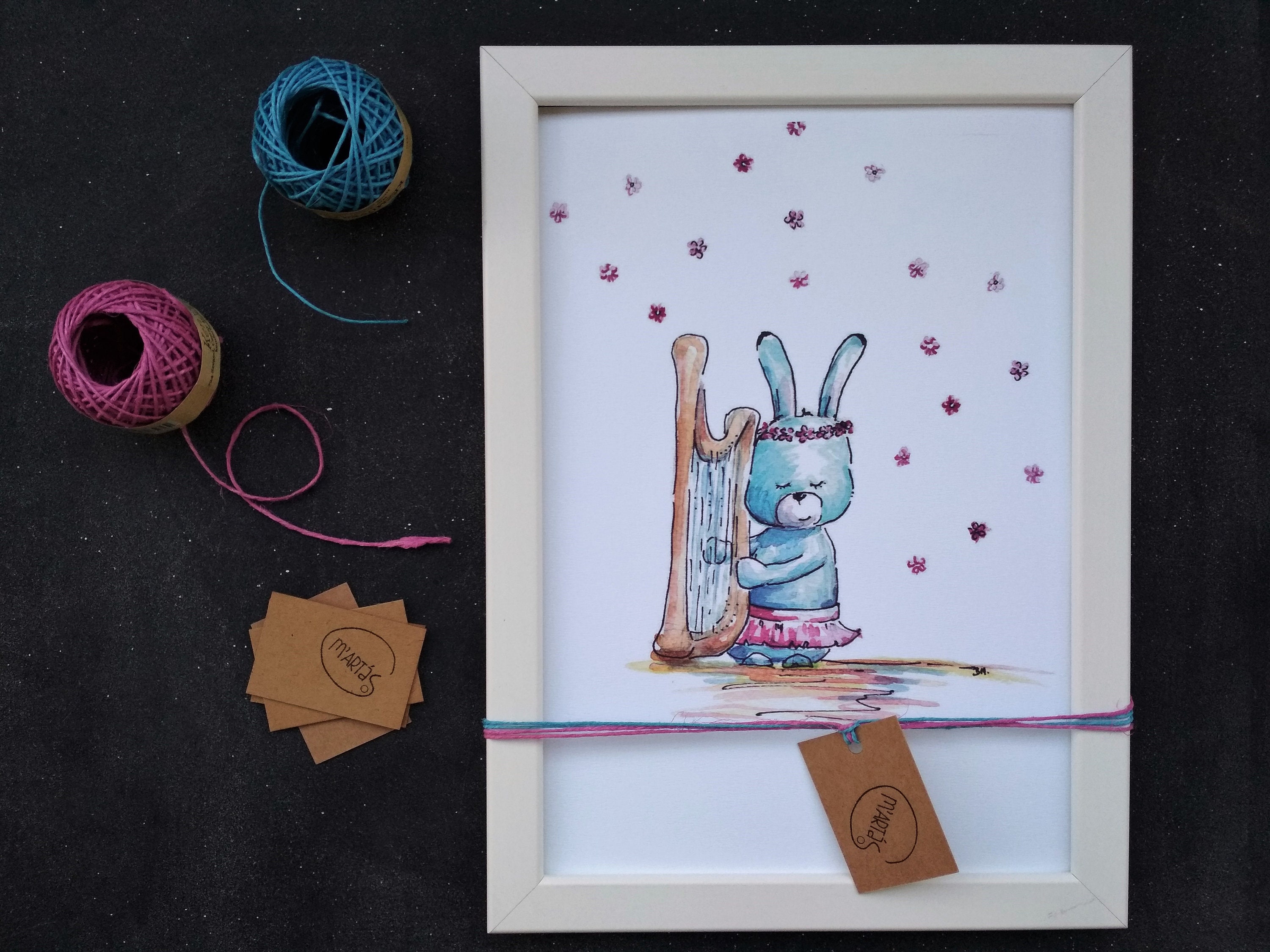 Impresión del conejo decoración de la habitación de los | Etsy