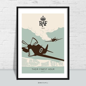 Spitfire Poster: White Cliffs of Dover, Battle of Britain Print