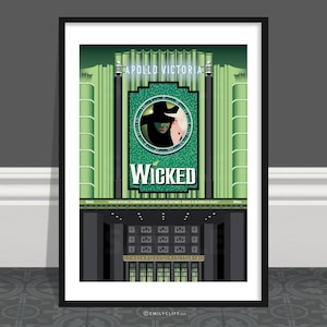 Wicked Musical Poster: Apollo Victoria Theatre Print