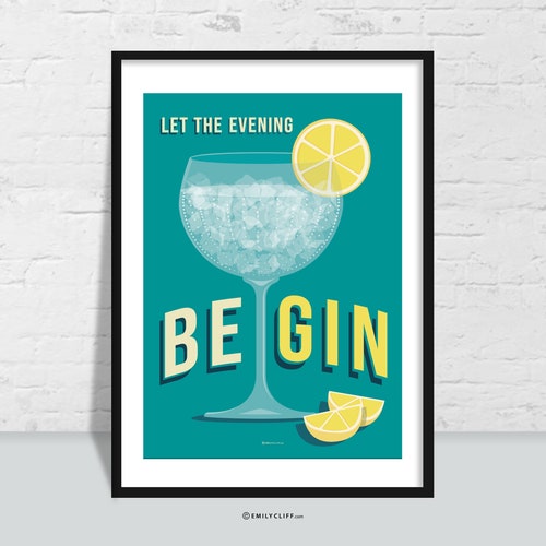 G&T Diet poster Wall art. Reproduction Funny 