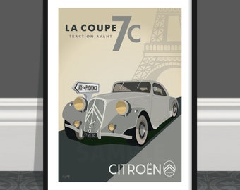 シトロエン展示会ポスター - アミ 6 - フランスのクラシックカー