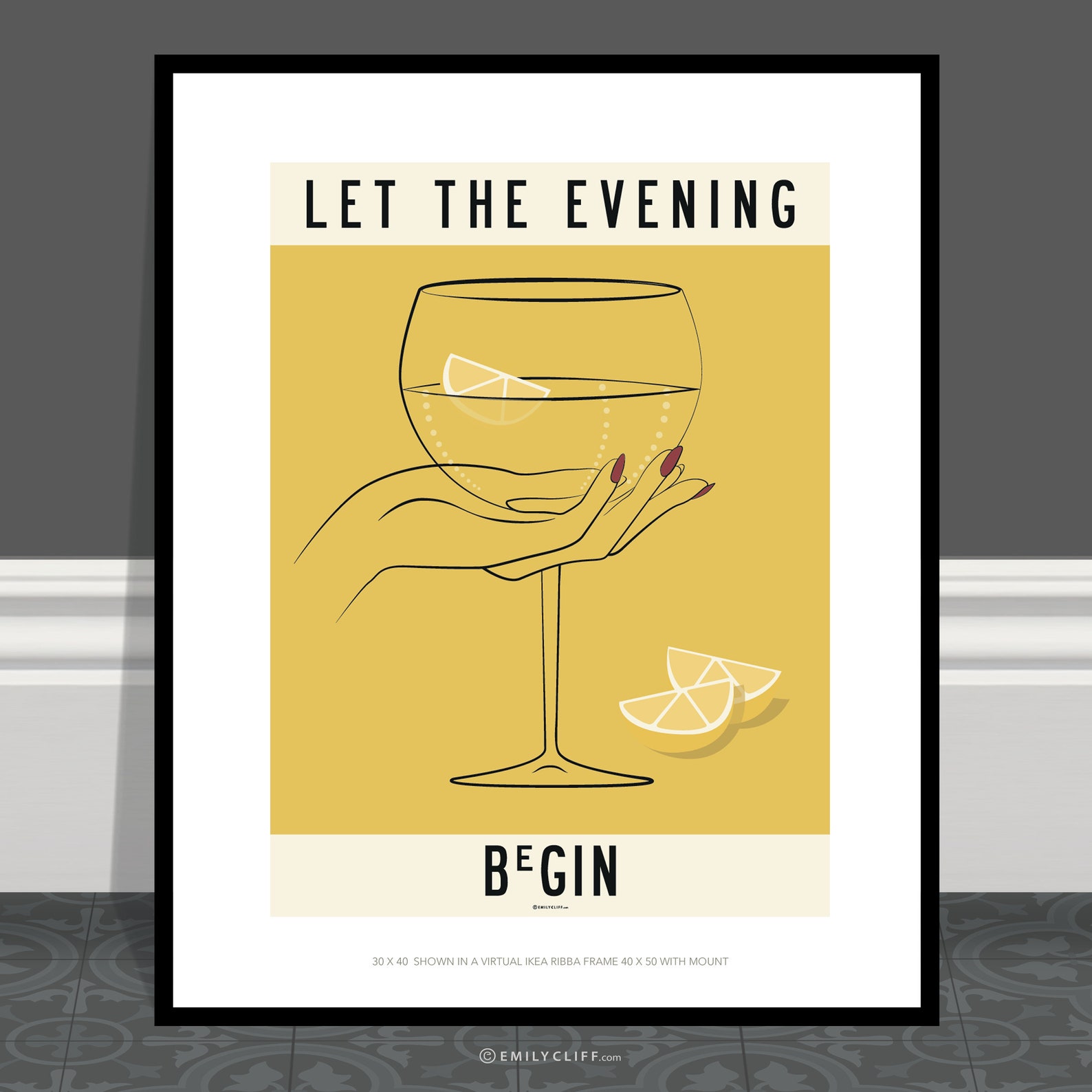 Gin Cocktail Vintage Poster Gin Cocktail Print Art Gin Etsy