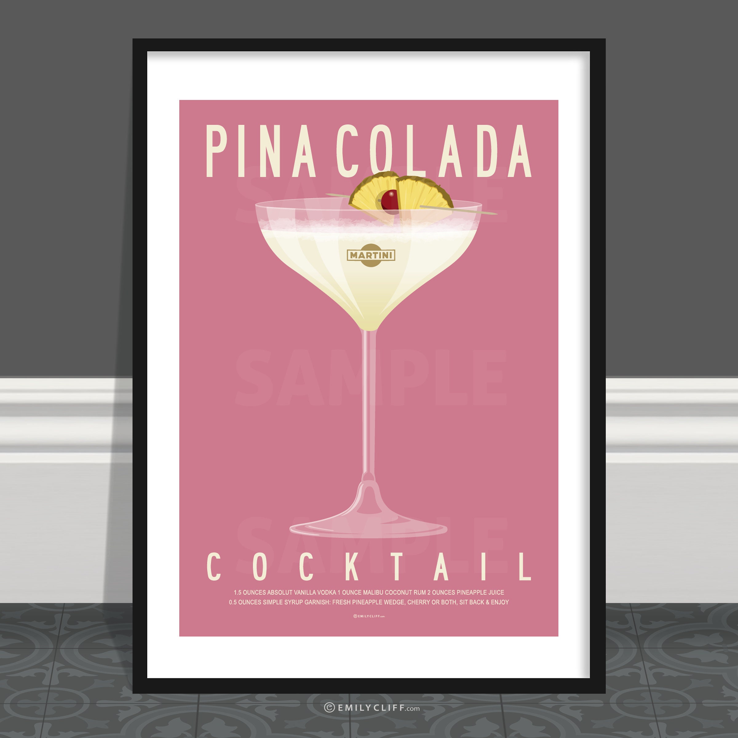Cocktail Posters Pina Colada Print A4,A3,A2,A1 Cosmo Print Mojito Print Cocktail Posters Pina Colada Print A4,A3,A2,A1 Cosmo Print Mojito Print