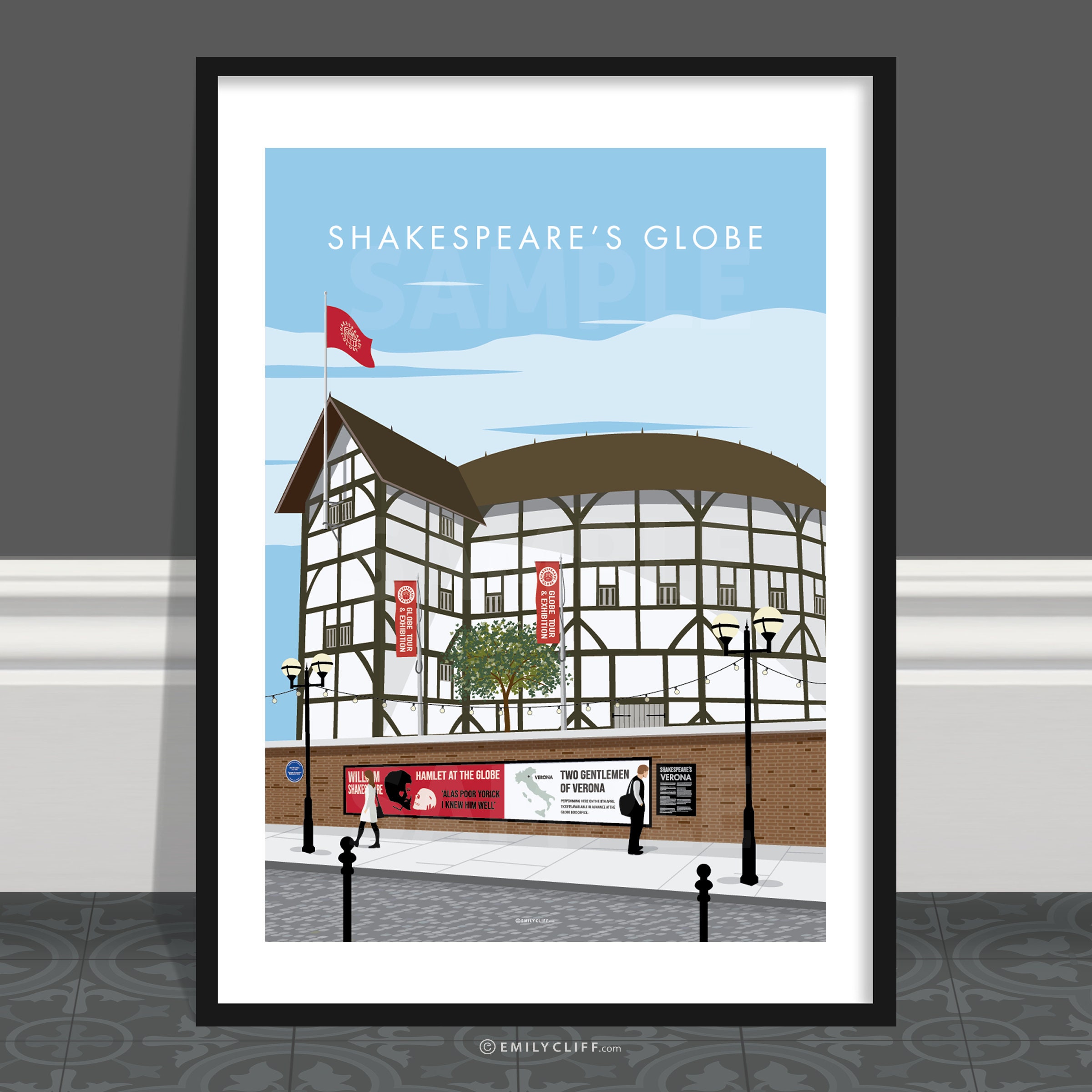 Globe Theatre Art UK
