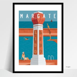 Margate Vintage Travel Art Poster Print Wall Art Deco Gift Souvenir.