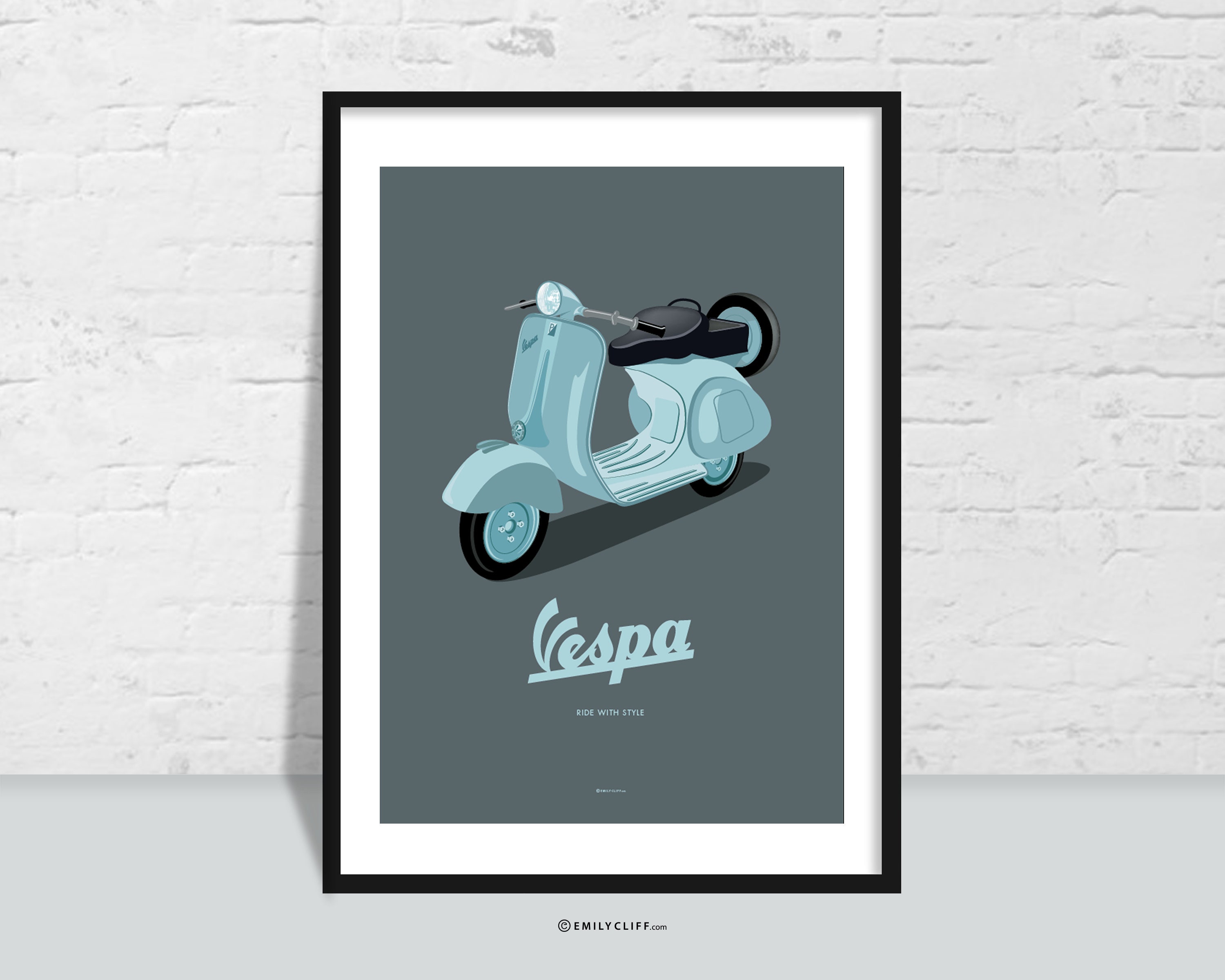 Vintage Vespa Poster