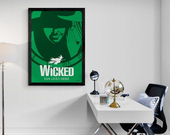 Póster del musical Wicked: Impresión del Teatro Emerald Green London