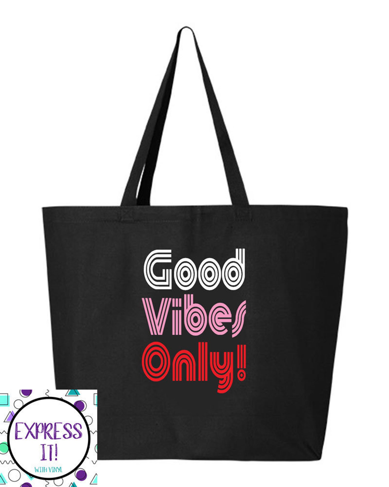 Good Vibes Canvas Tote Bag - Etsy