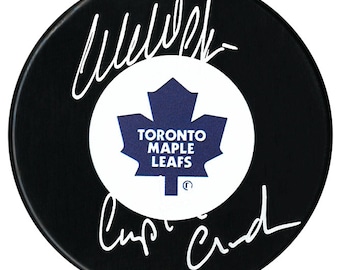 Wendel Clark Autographed Toronto Maple Leafs Captain Crunch Inscribed Puck