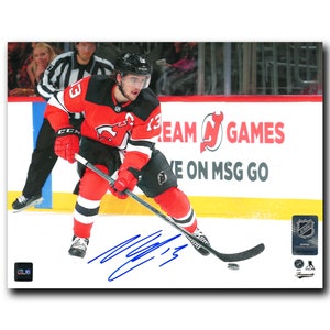 Nico Hischier New Jersey Devils Autographed Skating 8x10 Photo