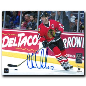 Chris Chelios Chicago Blackhawks Autographed Action 8x10 Photo