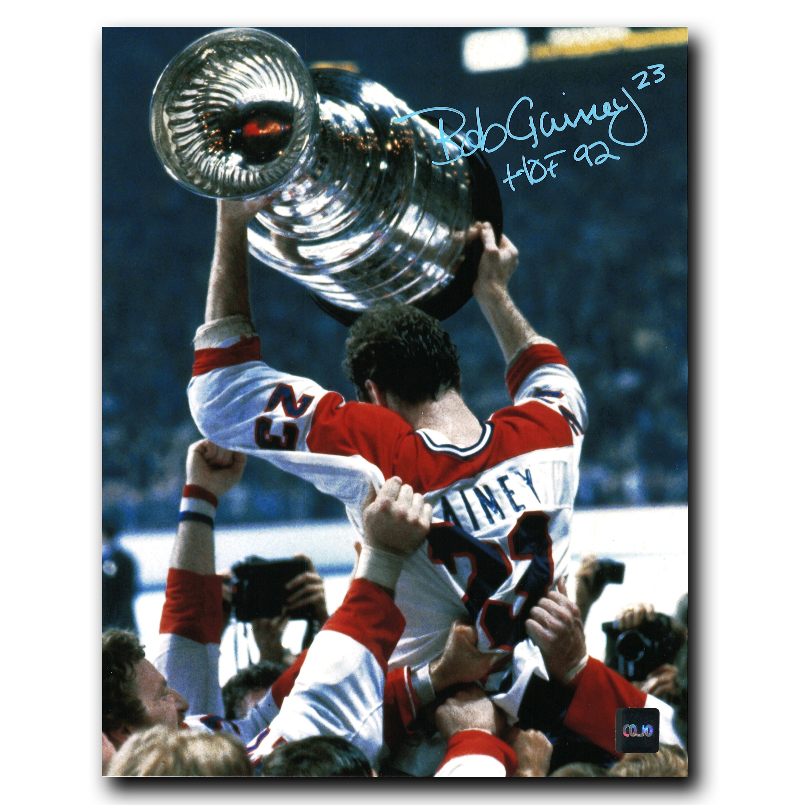 Bob Gainey Montreal Canadiens Autographed Stanley Cup 8x10 