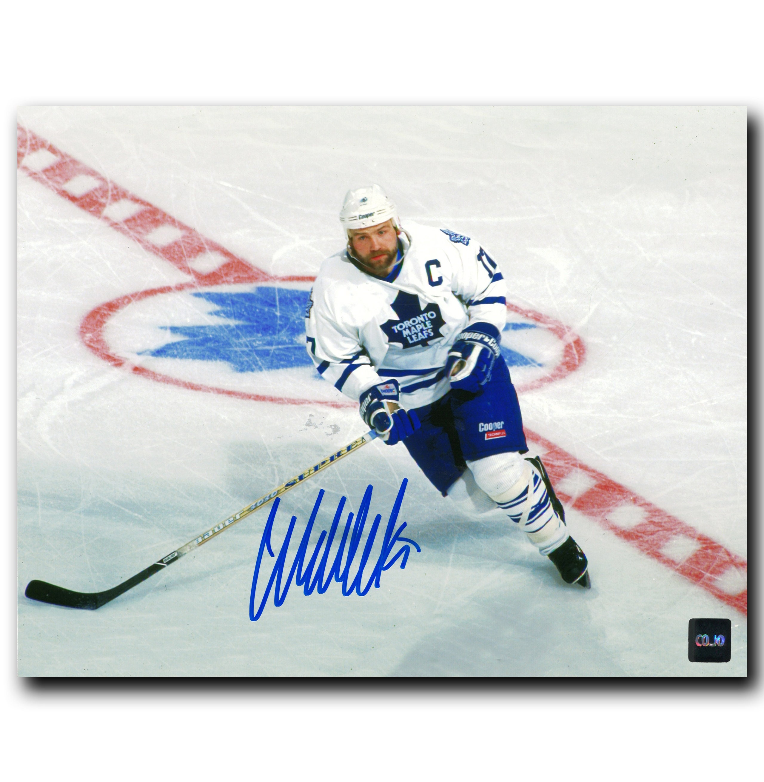 Wendel Clark Toronto Maple Leafs Autographed Crossover 8x10 Photo