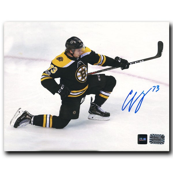 Charlie McAvoy Boston Bruins Autographed Goal Celebration 8x10 Photo
