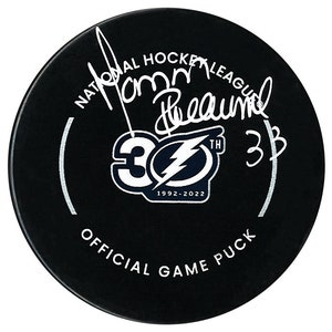 Manon Rheaume Autographed Tampa Bay Lightning 30th Anniversary Official Puck