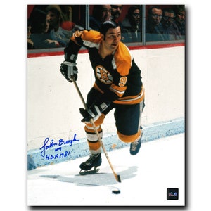 Johnny Bucyk Boston Bruins Autographed Action 8x10 Photo