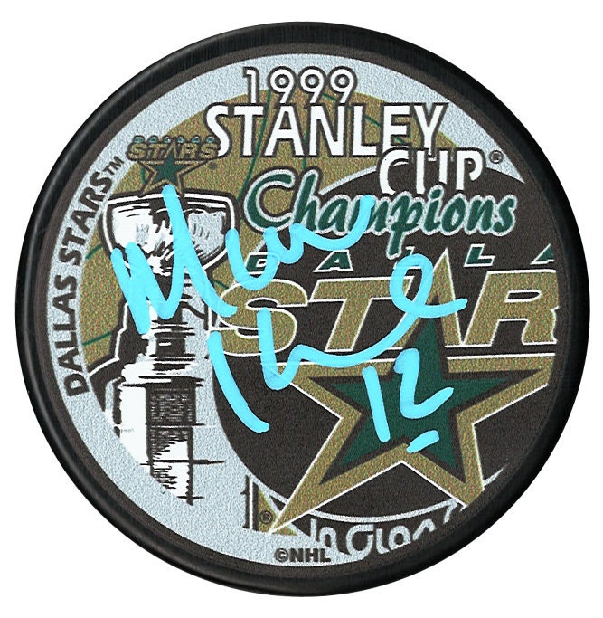 Mike Keane Autographed Dallas Stars 1999 Stanley Cup Champions Puck