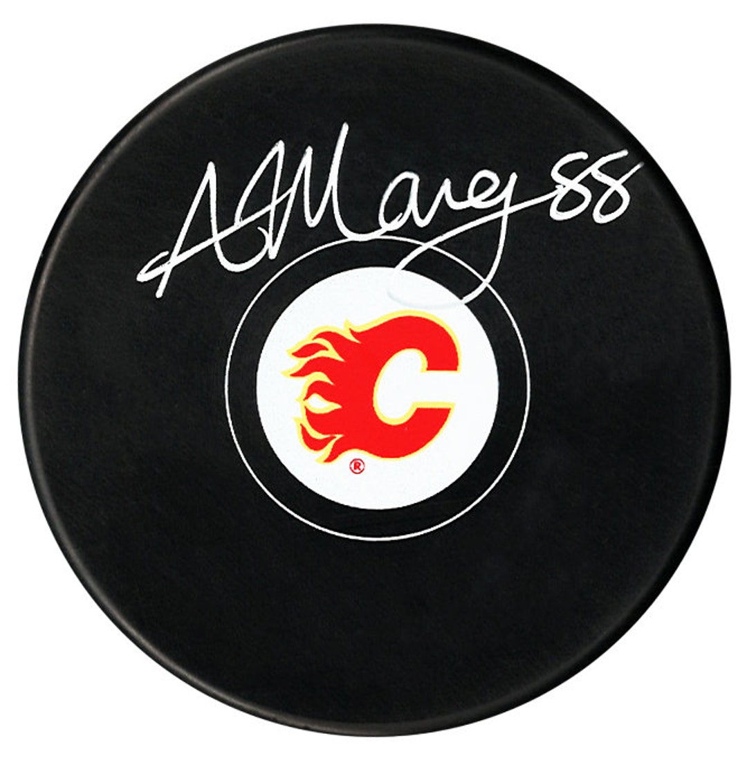 Andrew Mangiapane Autographed Calgary Flames Hockey 8x10 Photo
