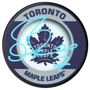 Gary Roberts Autographed Toronto Maple Leafs Souvenir Puck