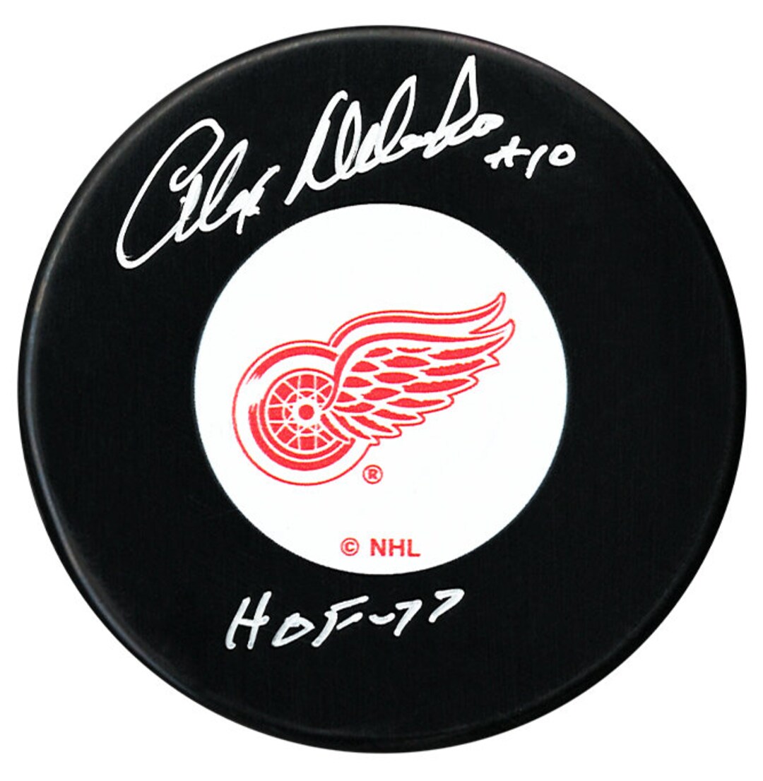 Alex Delvecchio Detroit Red Wings Autographed Signed Retro