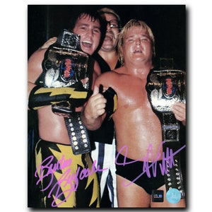 Brutus The Barber Beefcake and Greg Valentine WWE Dual Autographed 8x10 Photo
