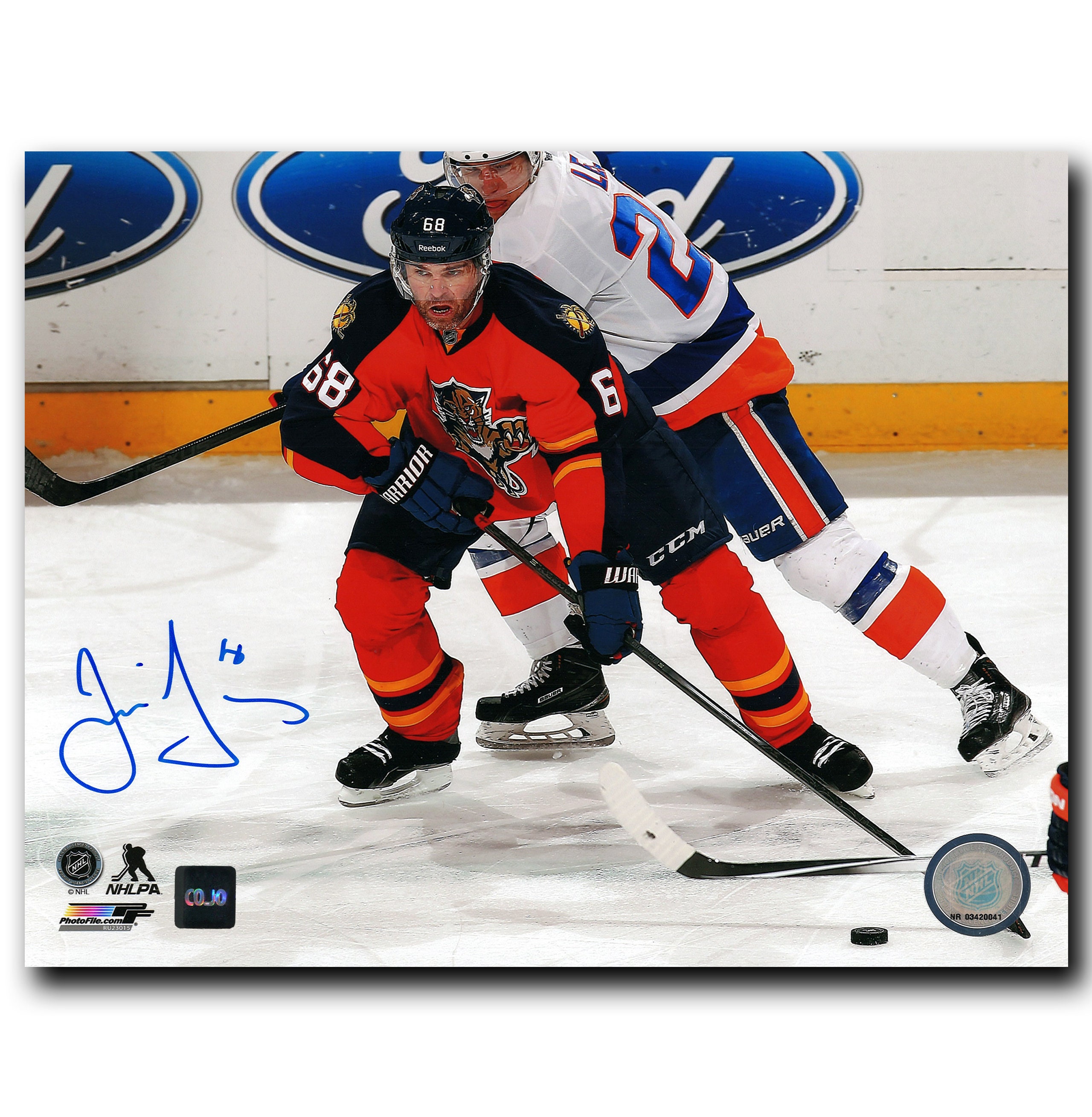 Jaromir Jagr New Jersey Devils Autographed Action 8x10 Photo 