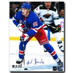 Ryan Lindgren New York Rangers Autographed Action 8x10 Photo