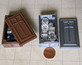 Minikist voor dobbelstenen, RPG-doos voor dobbelstenen (10 mm-12 mm)