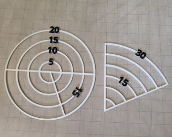 Dungeons and Dragons Gebied van Effect Spreuken Sjabloon – Kegel en Cirkel, 3 Stuks