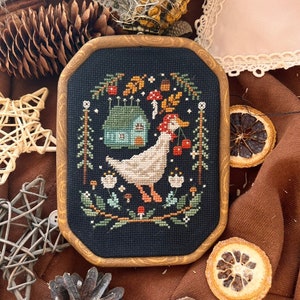 Goose cross stitch pattern, Farm Cross Stitch, Spring cross stitch, Duck cross stitch, Farmhouse, Cottagecore Goblincore Adventurecore