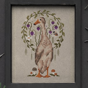 Duck and Goose Cross Stitch Pattern: Cottagecore Farm Embroidery (PDF Pattern)
