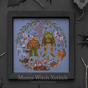 AMMO88 Frog Cross Stitch Pattern: Goblincore Cottagecore Embroidery (PDF Pattern) image 4
