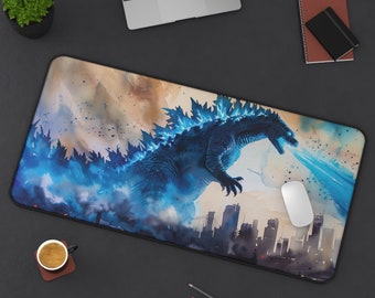 Watercolor Titan Kaiju Desk Mat, Mouse Pad, Trading Card Game Play Mat, SciFi